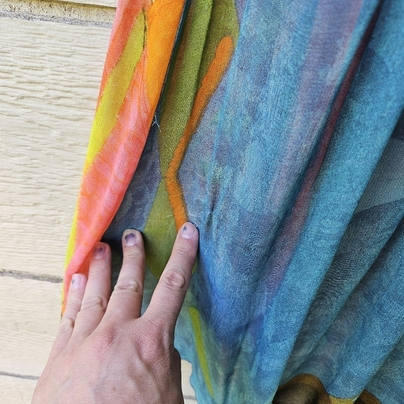 Anthropologie bl^nk London multicolor swing dress small petite SP PS - Picture 11 of 12